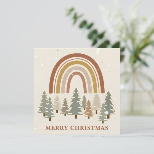 Peaceful Boho Scene Christmas シーズンカード (スタンド正面)