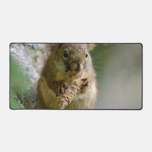 Peaceful Brown Squirrel in the Wild デスクマット (正面)