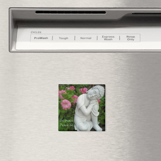Peaceful Buddha Garden Magnet – Be Peace Zen Decor マグネット (インサイチュ (食洗機))