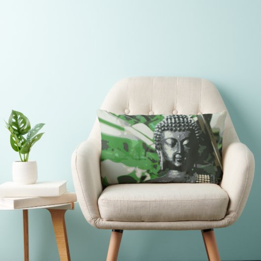 Peaceful Buddha Meditation Lumbar Pillow – Zen ランバークッション (椅子)