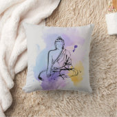 Peaceful Buddha Meditation Pillow クッション (ブランケット)