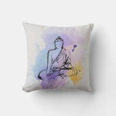 Peaceful Buddha Meditation Pillow クッション (正面)