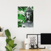 Peaceful Buddha Meditation Poster – Close-Up Zen ポスター (ホームオフィス)