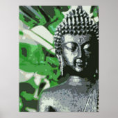 Peaceful Buddha Meditation Poster – Close-Up Zen ポスター (正面)