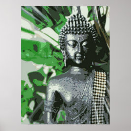 Peaceful Buddha Meditation Poster – Zen Wall Art ポスター