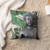 Peaceful Buddha Meditation Throw Pillow Zen Decor クッション (ブランケット)