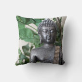 Peaceful Buddha Meditation Throw Pillow Zen Decor クッション (裏面)