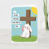 Peaceful Bunny Prayer Card カード (正面)