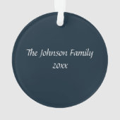 Peaceful Cabin in Winter Forest オーナメント (裏面)