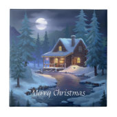 Peaceful Cabin in Winter Forest タイル (正面)