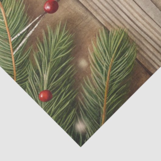 Peaceful Christmas bells decoupage paper red green 薄葉紙 (詳細)