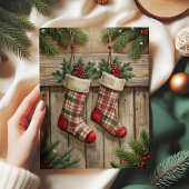 Peaceful Christmas bells decoupage paper red green 薄葉紙