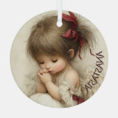 Peaceful Devotion with Custom Name ガラスオーナメント (裏面)