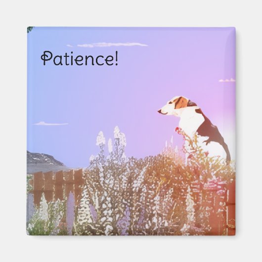 Peaceful Dog マグネット (正面)