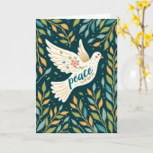 Peaceful Dove Art Card カード (黄色い花)