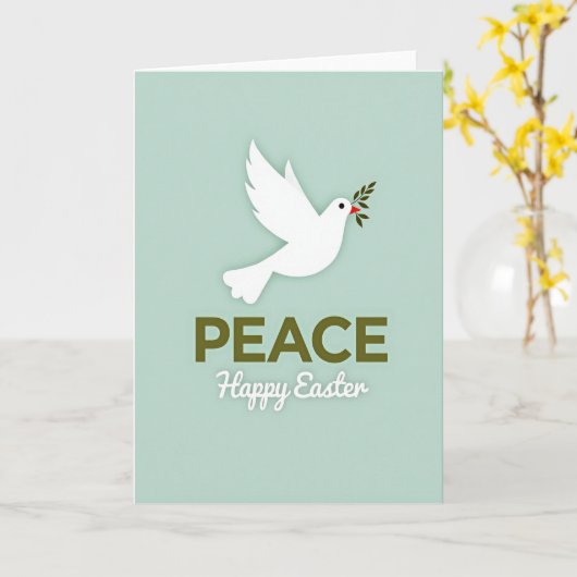 Peaceful Dove Holiday Card カード (黄色い花)