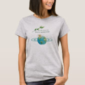 Peaceful Earth Design | Women’s Basic T-Shirt Tシャツ (正面)