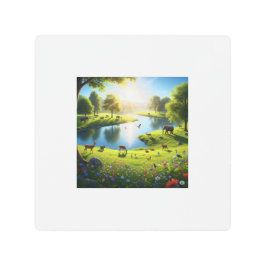 "Peaceful Earth – High-Quality Nature Wall Hanging メタルプリント