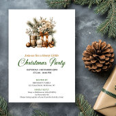 Peaceful Earthy Colors Christmas Gift Invitation 招待状