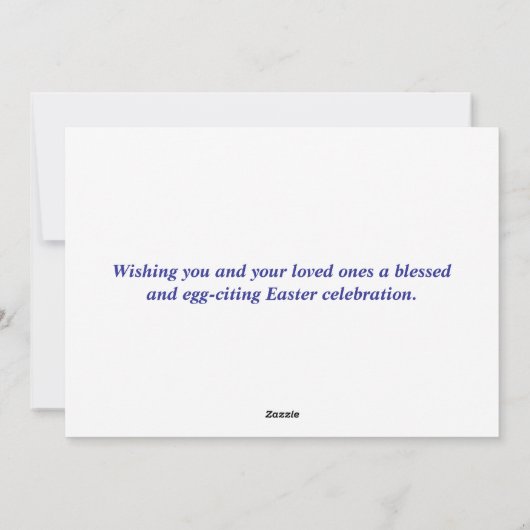 Peaceful Easter Spring Meadow Bunny & Egg Basket シーズンカード (裏面)