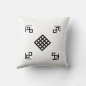 Peaceful Energy | Minimalist Tibetan Pillow Design クッション (裏面)