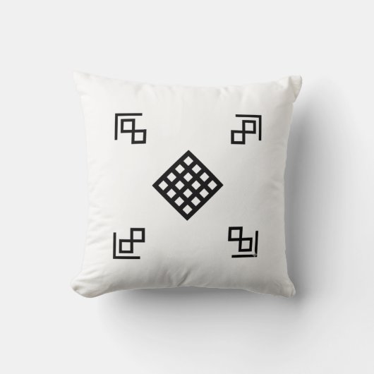 Peaceful Energy | Minimalist Tibetan Pillow Design クッション (正面)