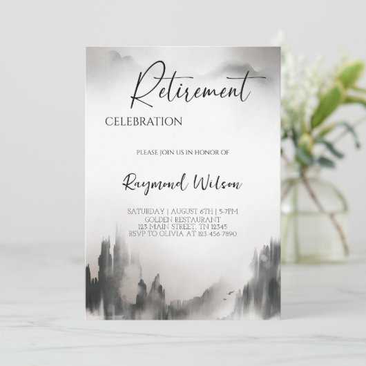 Peaceful Foggy Mountain Retirement Party 招待状 (スタンド正面)