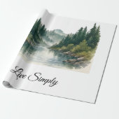 Peaceful Forest Gift Wrap ラッピングペーパー (アンロールド)