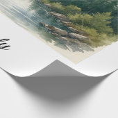 Peaceful Forest Gift Wrap ラッピングペーパー (角)