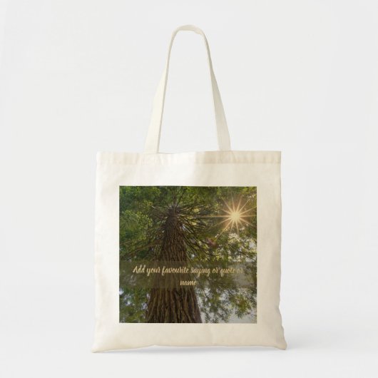 Peaceful Forest With Golden Light Nature Photo  トートバッグ (正面)