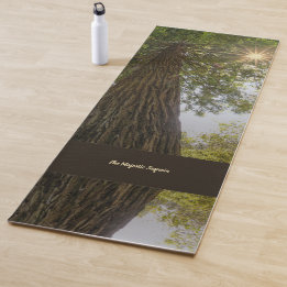 Peaceful Forest With Golden Light Photo Yoga Mat ヨガマット