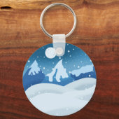 Peaceful Frosted Landscape キーホルダー (正面)