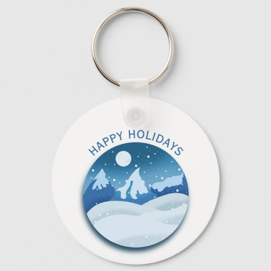 Peaceful Frosted Landscape キーホルダー (正面)