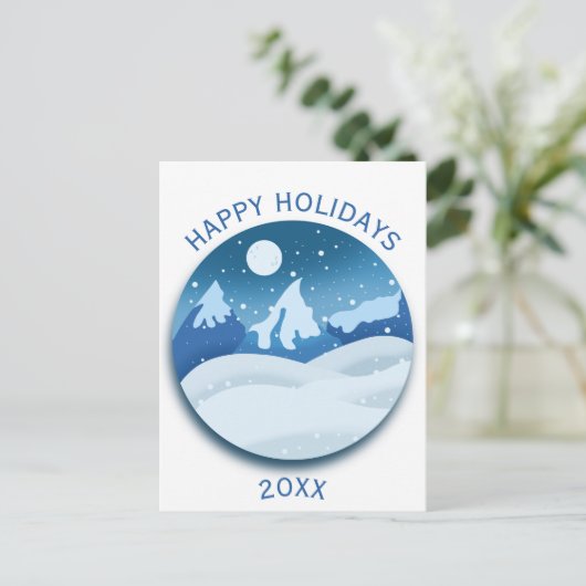 Peaceful Frosted Landscape ポストカード (スタンド正面)