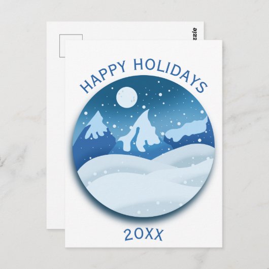 Peaceful Frosted Landscape  ポストカード (正面/裏面)