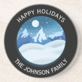 Peaceful Frosted Landscape Custom コースター (正面)