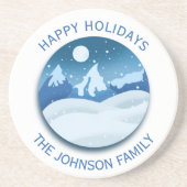 Peaceful Frosted Landscape Custom コースター (正面)