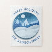 Peaceful Frosted Landscape Custom ジグソーパズル (縦)