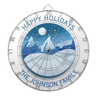 Peaceful Frosted Landscape Custom ダーツボード