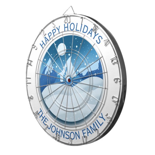 Peaceful Frosted Landscape Custom ダーツボード (正面右)