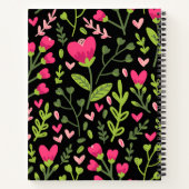 Peaceful Girl with Flowers – Cute Floral Notebook  ノートブック (裏面)