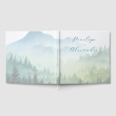 Peaceful Green Watercolor Landscape ゲストブック (全面)