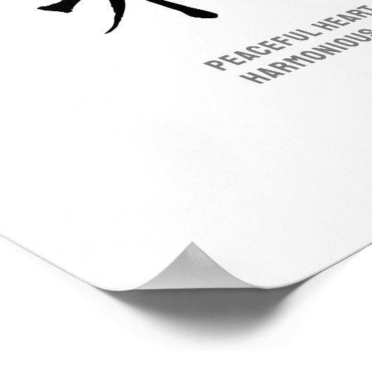 Peaceful Heart, Harmonious Chi - Kanji ポスター (角)