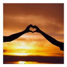 Peaceful Heart Sunset Glossy