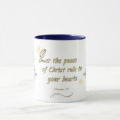 Peaceful Hearts Mug Colossians 3:15 マグカップ (中央)