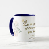 Peaceful Hearts Mug Colossians 3:15 マグカップ (正面左)
