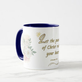 Peaceful Hearts Mug Colossians 3:15 マグカップ