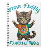 Peaceful Hippie Boho Kitten Vibes  ノートブック (正面)