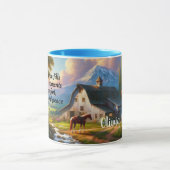 Peaceful Horse Countryside Mug マグカップ (中央)
