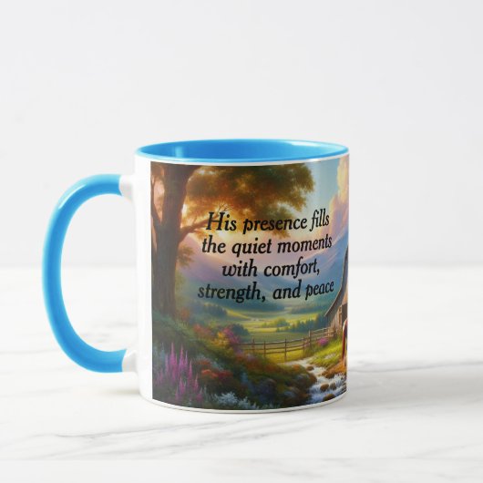 Peaceful Horse Countryside Mug マグカップ (左)